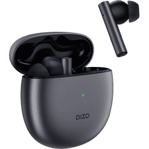 DIZO TechLife GoPods | True Wireles | Active Noise Cancellation | Bluetooth Headset | Smoky Grey