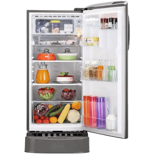LG Direct Cool Single Door Refrigerator | 185 L | 5 Star | Shiny Steel | GL-D201APZU