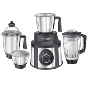 Prestige Endura Juicer Mixer Grinder | 1000 Watts | 4 Jars | Black, Silver