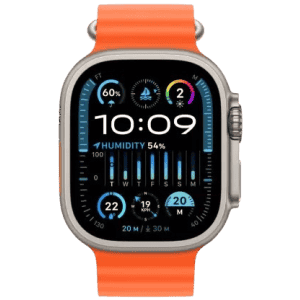 Apple Watch Ultra 2 | GPS + Cellular 49mm Titanium Case with Orange Ocean Band | Orange Strap