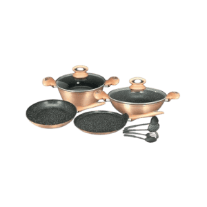 Impex GEM 4S Granite Coated Forged Nonstick Aluminium 10 Pcs Cookware Set