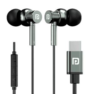 Portronics Conch Tune C in Ear Type C Wired Earphones with Mic | Grey
