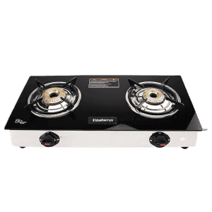 Blueberry's STASH Stainless Steel Toughened Glasstop | 2 Burner | LPG Gas Stove