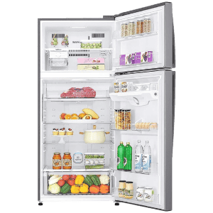 LG 547 L 3 Star Frost Free Double Door Refrigerator| GN H702HLHQ APZQEBN | Inverter Compressor | Platinum Silver