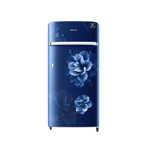 Samsung 198L Horizontal Curve Design One Door Refrigerator- RR21A2G2YCU | Camellia Blue