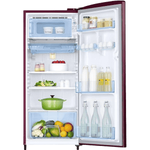 Samsung Direct-Cool Single Door Refrigerator | RR20C1724HN/HL |183 L/4 Star | Himalaya poppy Red