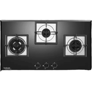 Hindware Aster 3B Steel, Glass Automatic Hob |  78CM | 3 Burners |