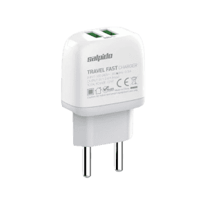 Salpido 2.4A Dual USB Fast Wall Charger | GD-WC01 | White