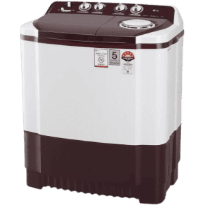 LG 8 kg Semi Automatic Top Load White-P8030SRAZ | Maroon
