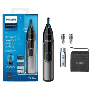 PHILIPS NT3650/16 NOSE TRIMMER Trimmer 240 min Runtime 3 Length Settings  | Grey, Black |