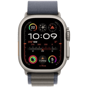 Apple Watch Ultra 2 GPS | Cellular 49mm Titanium Case with Blue Alpine Loop | Large Blue Strap