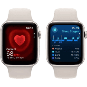 Apple Watch SE GPS + Cellular 44mm Starlight Case & Starlight Sport Band | Starlight Sport Strap