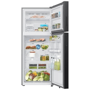 SAMSUNG AI Double Door Refrigerator | 396 L | 2 Star | Black Matt | RT41DG6A2BB1