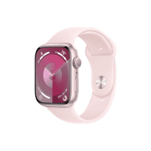 APPLE WATCH SERIES 9 | 45MM | S/M SIZE | GPS | PINK ALUMINIUM LIGHT PINK SPORT BAND