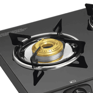 Sunblaze Onyx Glass Top 3 Brass Burner Gas Stove