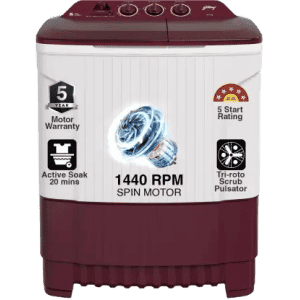 Godrej WSEDGE CLS 80 5.0 SN2 M WNRD  | Huricane dry spin Washing Machine Semi Automatic Top Load | 8 kg | 5 Star