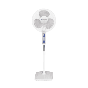 Crompton Wave Plus 400-mm | CH BRN GLD Pedestal Fan | KD White