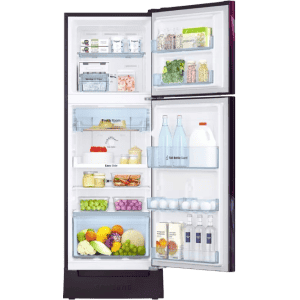 SAMSUNG 253 L Frost Free Double Door 2 Star Refrigerator with Base Drawer | RT28T31429R/HL | Paradise Purple