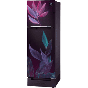 SAMSUNG 253 L Frost Free Double Door 2 Star Refrigerator with Base Drawer | RT28T31429R/HL | Paradise Purple