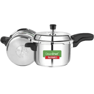 GreenChef SS Pressure Cooker Namo Combo(5L+3L+2L) 5 L, 3 L, 2 L Induction Bottom Pressure Cooker & Pressure Pan | Stainless Steel