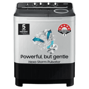 Samsung Semi-Automatic Top Load Washing Machine | 10.5 kg | 5 star | Light Gray | WT10C4260GG/TL