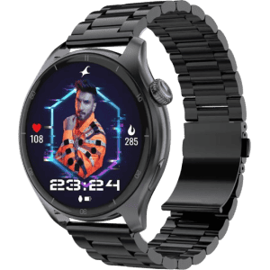 Fastrack Dezire FX1 Pro Smartwatch | AMOLED Display | 1.43 inch | Black Metal