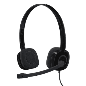 Logitech H151 Wired On Ear Headphones | With Mic | Black
