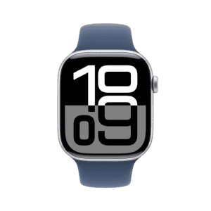 Apple Watch Series 10 | GPS | 42mm | M/L | Silver Aluminium with Denim Sport Band | Denim Strap | MWWC3HN/A