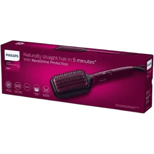 Philips Hair Straightening Brush | Silk Protect Technology I Naturally Straight hair in 5 Mins I BHH730/00