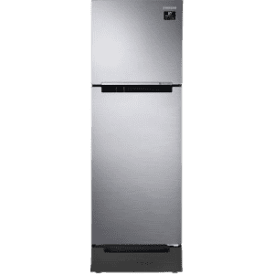SAMSUNG 253 L Frost Free Double Door 3 Star Refrigerator with Base Drawer-RT28T3123SL/HL | EZ Clean Steel