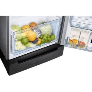 SAMSUNG 253 L Frost Free Double Door 3 Star Refrigerator with Base Drawer-RT28T3123SL/HL | EZ Clean Steel
