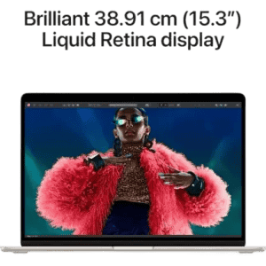 Apple MacBook Air | M3 Chip 8GB | 256GB SSD | MRYR3HN/A | 38.86 cm (15.3 inch) | Starlight