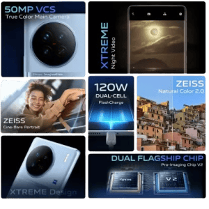 vivo X90 | 5g | 8 GB/ 256 GB | BREEZE BLUE