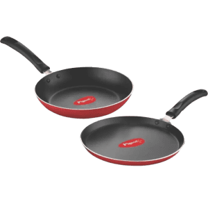 Pigeon Favourite Duo Pack Tawa & Fry Pan Non Stick Coated Cookware Set  | Aluminium | 2 Piece