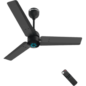 Atomberg Renesa Ceiling Fan |  900 mm BLDC Ceiling Fan with Remote Control | LED Indicators |Midnight Black | FG0382