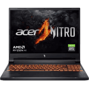 Acer Nitro V 16 Gaming Laptop | AMD Ryzen 7 Octa Core 8845HS | NVIDIA GeForce RTX 4060 | 16 GB | 1 TB SSD | Black | NH.QP0SI.001