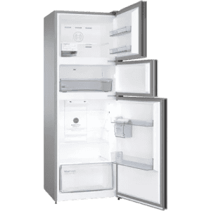 Bosch Series 4 | 364 L | Frost Free Triple Door Convertible Refrigerator with Temperature Display | CMC36K05NI, | Smoky Steel