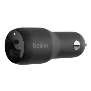 Belkin Dual USB C Car Charger | 42W PD | Black | CCB005QCBK