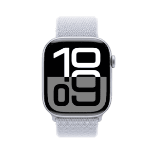 Apple Watch Series 10 | GPS | 46mm | Silver Aluminium with Blue Cloud Sport Loop | Blue Cloud Strap | MWWN3HN/A