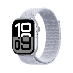 Apple Watch Series 10 | GPS | 46mm | Silver Aluminium with Blue Cloud Sport Loop | Blue Cloud Strap | MWWN3HN/A