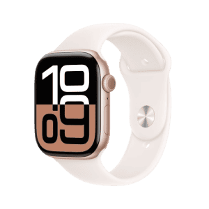 Apple Watch Series 10 | GPS | Cellular | 46mm | M/L | Rose Gold Aluminium Case with Light Blush Sport Band | Light Blush Strap | MWY73HN/A