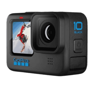 GoPro Hero 10 Waterproof with Front LCD and Touch Rear Screens | 5.3K60 Ultra HD Video | Black