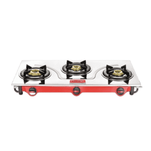 Prestige Sleek Stainless Steel LPG Gas Stove | 3 Burner