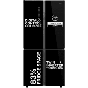 Haier Refrigerator | HRB-738BG | Side-by-Side  | 712 L | Black Glass