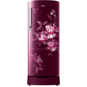 Samsung  Direct Cool Single Door Refrigerator |183 L | 4 Star | Himalayan Poppy Red | RR20C1824HN/HL