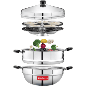 Blueberrys 2 Tier Multicooker with lifter  | Stainless Steel