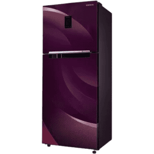 SAMSUNG 301 L Frost Free Double Door 2 Star Convertible Refrigerator | RT34C45224R/HL | Rythmic Twirl Red |