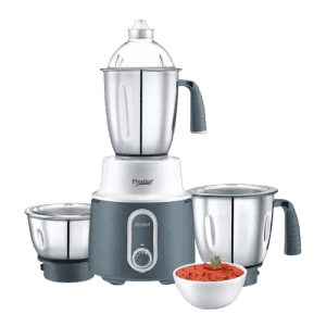 Prestige Delight Stainless Steel Mixer Grinder | 3 Jars | 750 W | Charcoal Grey
