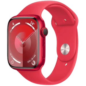 Apple Watch Series 9 | GPS 45mm RED Case & RED Sport Band | Red Strap