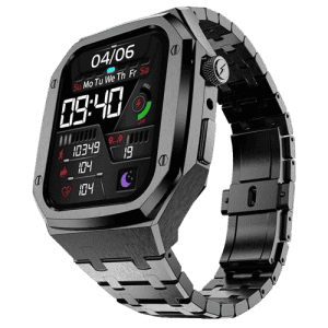 Fire-Boltt Elemento Stainless Steel BT Calling Detachable Case Smartwatch | 49.5 mm | Black